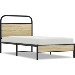 vidaXL 4100403 Cadru de pat - Stejar Sonoma - Bază cu lamele de suport - Cadru de pat vidaXL 4100403 Cadru de pat - Stejar Sonoma - Bază cu lamele de suport - Cadru de pat