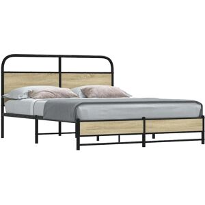 vidaXL Bed Frame Sonoma Oak - Bed Frame vidaXL Bed Frame Sonoma Oak - Bed Frame