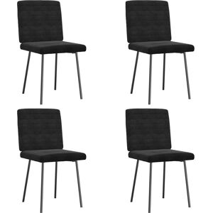 vidaXL - Ensemble de 4 chaises de salle à manger en velours - Chaises de salle à manger - Publicité vidaXL - Ensemble de 4 chaises de salle à manger en velours - Chaises de salle à manger - Publicité
