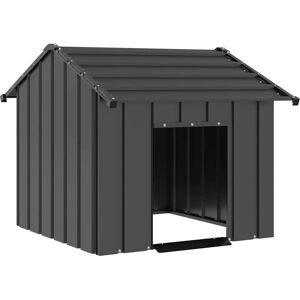 vidaXL Dog House with Roof - Galvanised Steel - 85x107x81 cm vidaXL Dog House with Roof - Galvanised Steel - 85x107x81 cm