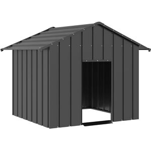 vidaXL Dog House with Roof - Galvanised Steel - 131x101x102 cm vidaXL Dog House with Roof - Galvanised Steel - 131x101x102 cm