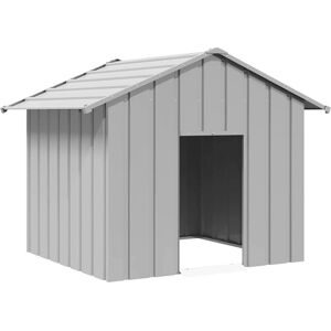 vidaXL Dog House with Roof - 131x101x102 cm Galvanised Steel Shelter vidaXL Dog House with Roof - 131x101x102 cm Galvanised Steel Shelter