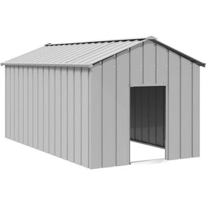 vidaXL Dog House with Roof - Galvanised Steel - 114x202x101 cm vidaXL Dog House with Roof - Galvanised Steel - 114x202x101 cm