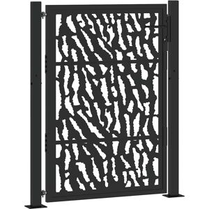 Porte de jardin en acier noir Vidaxl 105x130 cm - Porte de Jardin - Publicité Porte de jardin en acier noir Vidaxl 105x130 cm - Porte de Jardin - Publicité