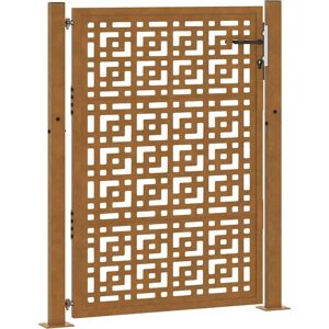 vidaXL Garden Gate - Laser-cut Steel, Lockable, 105x130 cm vidaXL Garden Gate - Laser-cut Steel, Lockable, 105x130 cm