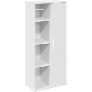 vidaXL White Bathroom Cabinet with Roll Holder - Bathroom Storage Cabinet vidaXL White Bathroom Cabinet with Roll Holder - Bathroom Storage Cabinet