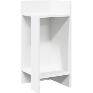 vidaXL White 2 pcs Side Tables with Shelf - Side Tables vidaXL White 2 pcs Side Tables with Shelf - Side Tables