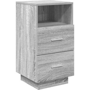 vidaXL Bedside Cabinets Grey Sonoma 2 pcs - Bedside Storage Furniture vidaXL Bedside Cabinets Grey Sonoma 2 pcs - Bedside Storage Furniture