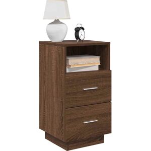vidaXL Bedside Cabinets 2 pcs with 2 Drawers Brown Oak 36x36x68 cm - Bedside Cabinets vidaXL Bedside Cabinets 2 pcs with 2 Drawers Brown Oak 36x36x68 cm - Bedside Cabinets