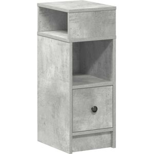 vidaXL Bedside Cabinet with Drawer Concrete Grey 25x31x66 cm - Bedside Cabinet vidaXL Bedside Cabinet with Drawer Concrete Grey 25x31x66 cm - Bedside Cabinet