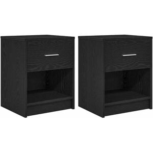 vidaXL Nightstands 2 pcs Black 40x34x50 cm vidaXL Nightstands 2 pcs Black 40x34x50 cm