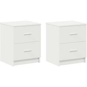 vidaXL Nightstand 2 pcs White 40x36x50 cm - Nightstand vidaXL Nightstand 2 pcs White 40x36x50 cm - Nightstand