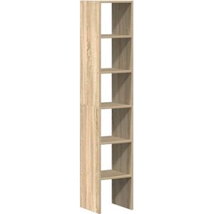 vidaXL Sonoma Oak 2 pcs Bookcases Stackable Storage Shelf - Bookcase vidaXL Sonoma Oak 2 pcs Bookcases Stackable Storage Shelf - Bookcase