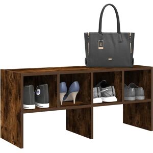 vidaXL Smoked Oak Stackable Shoe Rack 89.5x30x40 cm vidaXL Smoked Oak Stackable Shoe Rack 89.5x30x40 cm