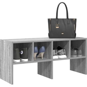 vidaXL Shoe Rack Grey Sonoma Stackable 89.5x30x40 cm - Shoe Storage vidaXL Shoe Rack Grey Sonoma Stackable 89.5x30x40 cm - Shoe Storage
