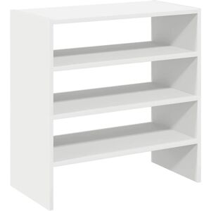 vidaXL White Stackable Shoe Rack 60x30x30.5 cm - Shoe Storage vidaXL White Stackable Shoe Rack 60x30x30.5 cm - Shoe Storage