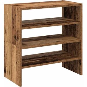 vidaXL Old Wood Stackable Shoe Rack - Shoe Storage Shelf vidaXL Old Wood Stackable Shoe Rack - Shoe Storage Shelf