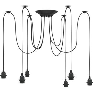 vidaXL Pendant Lamp with 6 Lamp Holders E27 Black Metal spider pendant light vidaXL Pendant Lamp with 6 Lamp Holders E27 Black Metal spider pendant light