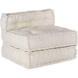 vidaXL Pouf Modular - Crème - Sofa-Mittelstück - Pouf - Publicité vidaXL Pouf Modular - Crème - Sofa-Mittelstück - Pouf - Publicité