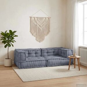 vidaXL - Pouffe - Grau - 140 x 70 x 36 cm - Pouffe vidaXL - Pouffe - Grau - 140 x 70 x 36 cm - Pouffe