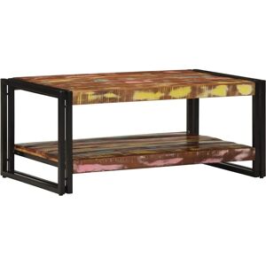 vidaXL Reclaimed Multicolor Solid Wood Coffee Table - Coffee Table vidaXL Reclaimed Multicolor Solid Wood Coffee Table - Coffee Table