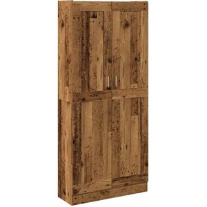 vidaXL Highboard Old Wood 82.5x30.5x185 cm Engineered Wood - Highboard vidaXL Highboard Old Wood 82.5x30.5x185 cm Engineered Wood - Highboard