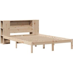 vidaXL Bookcase Bed with Storage - Solid Pine Wood - 120x190cm vidaXL Bookcase Bed with Storage - Solid Pine Wood - 120x190cm
