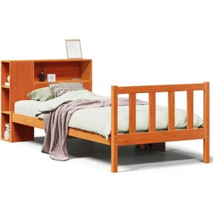 vidaXL Bookcase Bed with Storage - 75x190 cm - Solid Wood Pine vidaXL Bookcase Bed with Storage - 75x190 cm - Solid Wood Pine