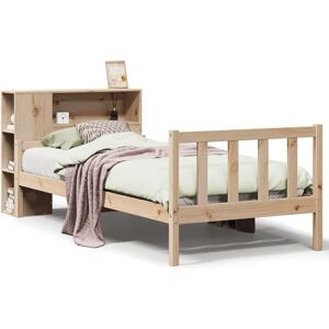 Vidaxl Pine Bed with Storage Shelf - Bed Vidaxl Pine Bed with Storage Shelf - Bed