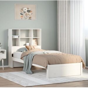 vidaXL Bookcase Bed White 90x190cm - Solid Pine Wood vidaXL Bookcase Bed White 90x190cm - Solid Pine Wood