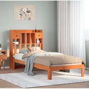 vidaXL Bookcase Bed with Storage - 100x200cm Solid Wood Pine vidaXL Bookcase Bed with Storage - 100x200cm Solid Wood Pine