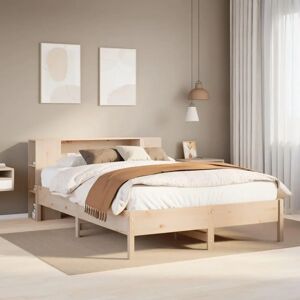 vidaXL Bed with Bookcase - Solid Pine, No Mattress vidaXL Bed with Bookcase - Solid Pine, No Mattress