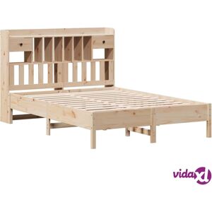 vidaXL Model 140x190cm Pine Bookcase Bed - Rustic Style vidaXL Model 140x190cm Pine Bookcase Bed - Rustic Style