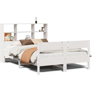 vidaXL Seng med Oppbevaringsplass - Massivt grantrær - Hvit - 180x200cm - Seng vidaXL Seng med Oppbevaringsplass - Massivt grantrær - Hvit - 180x200cm - Seng