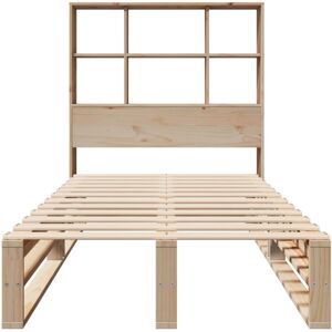 vidaXL Bokhyllsäng - 90x200 cm - Massivt trä vidaXL Bokhyllsäng - 90x200 cm - Massivt trä