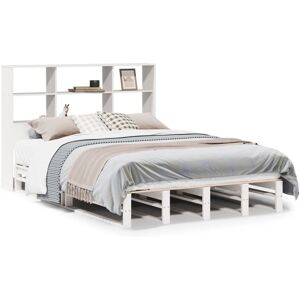 vidaXL Seng med bogreol - 160x200cm - Hvid - Seng vidaXL Seng med bogreol - 160x200cm - Hvid - Seng