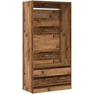 vidaXL Old Wood Wardrobe 100x50x200 cm - Wardrobe vidaXL Old Wood Wardrobe 100x50x200 cm - Wardrobe