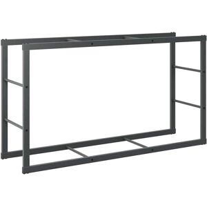 vidaXL Firewood Rack Black Steel 110x30x61 cm - Firewood Rack vidaXL Firewood Rack Black Steel 110x30x61 cm - Firewood Rack