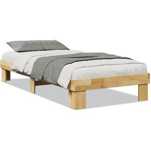 vidaXL Oak Bed Frame - 80x200 cm, Solid Wood, No Mattress vidaXL Oak Bed Frame - 80x200 cm, Solid Wood, No Mattress