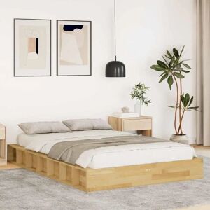 vidaXL Bed Frame with Storage - 120x190 cm Solid Wood Oak Bedroom Furniture vidaXL Bed Frame with Storage - 120x190 cm Solid Wood Oak Bedroom Furniture