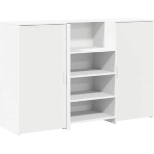 VidaXL White Reception Desk - Engineered Wood - 155x50x103.5 Cm VidaXL White Reception Desk - Engineered Wood - 155x50x103.5 Cm