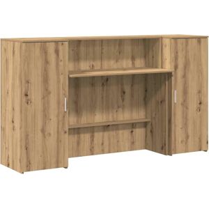 Vidaxl - Artisan Oak Reception Desk 180x50x103.5 cm Vidaxl - Artisan Oak Reception Desk 180x50x103.5 cm