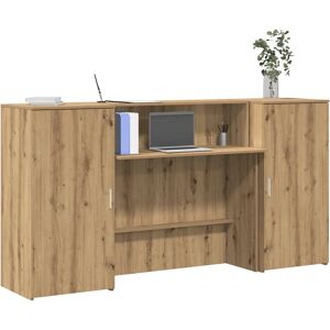 Vidaxl Artisan Oak Reception Desk - Office Furniture Vidaxl Artisan Oak Reception Desk - Office Furniture