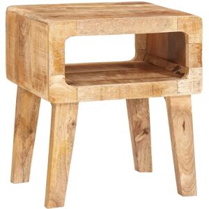 vidaXL Side Table with Shelf - 40x32x46cm - Solid Mango Wood vidaXL Side Table with Shelf - 40x32x46cm - Solid Mango Wood