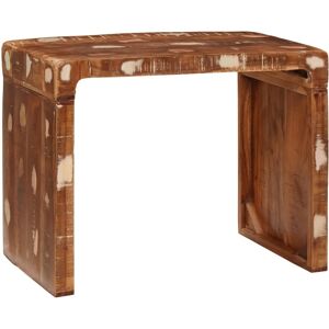 vidaXL Solid Recycled Wood Multi Coloured Side Table - Side Table vidaXL Solid Recycled Wood Multi Coloured Side Table - Side Table