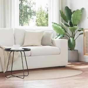 VIDAXL - Oval Beige Polyester Rug - 80 x 150 cm VIDAXL - Oval Beige Polyester Rug - 80 x 150 cm