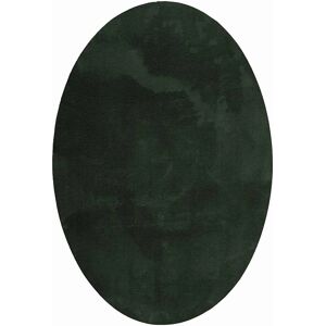 vidaXL Forest Green Polyester Oval Carpet - Carpet vidaXL Forest Green Polyester Oval Carpet - Carpet