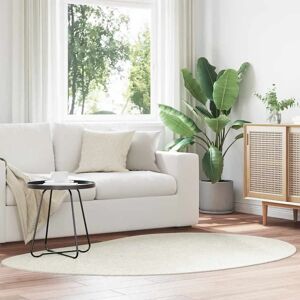 vidaXL Cream Carpet 140x200cm Non-Slip Polyester - Carpet vidaXL Cream Carpet 140x200cm Non-Slip Polyester - Carpet