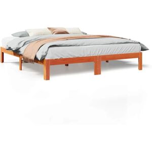 vidaXL Bed Frame 160x200cm Solid Pine Rustic Support - Bed Frame vidaXL Bed Frame 160x200cm Solid Pine Rustic Support - Bed Frame