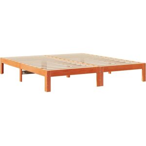 Vidaxl Bed Frame - 180x200cm Solid Pine Rustic - No Mattress Vidaxl Bed Frame - 180x200cm Solid Pine Rustic - No Mattress
